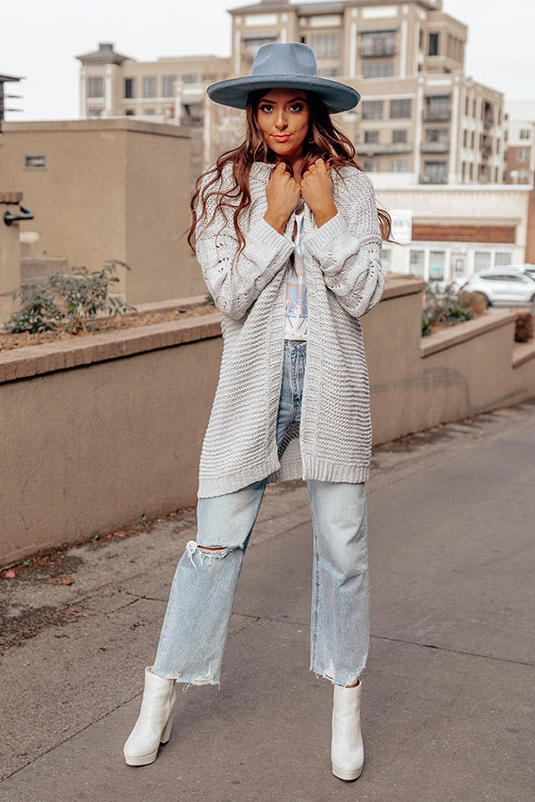 Ultimate Light Grey Knit Cardigan - Cozy Fall Essential