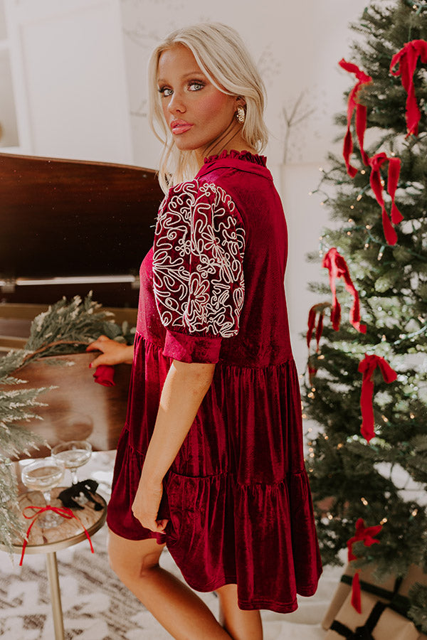 Premium Velvet Mini Dress in Wine - Ultimate Style Upgrade