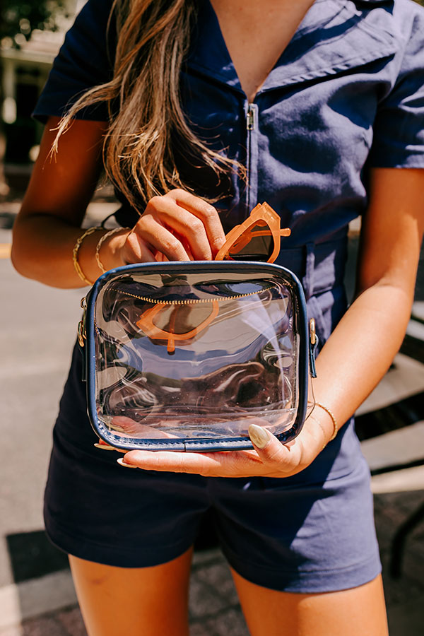 Premium Navy Clear Crossbody Bag - Ultimate Style & Functionality