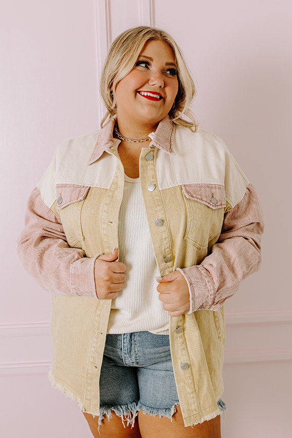 Ultimate Beige Curves Denim Jacket – Lightweight & Stylish