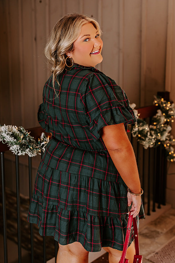 Premium Apple Orchard Plaid Mini Dress - Ultimate Fall Style