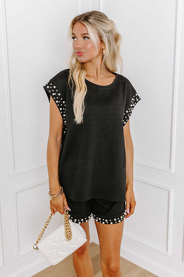 Premium Black Pearl Embellished Top - Ultimate Wardrobe Upgrade