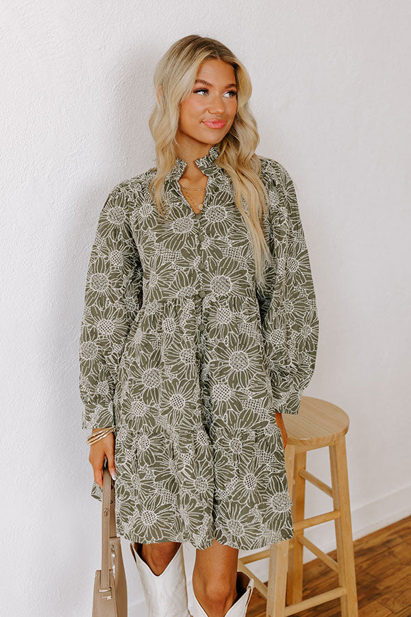 Premium Embroidered Floral Mini Dress - Ultimate Charm