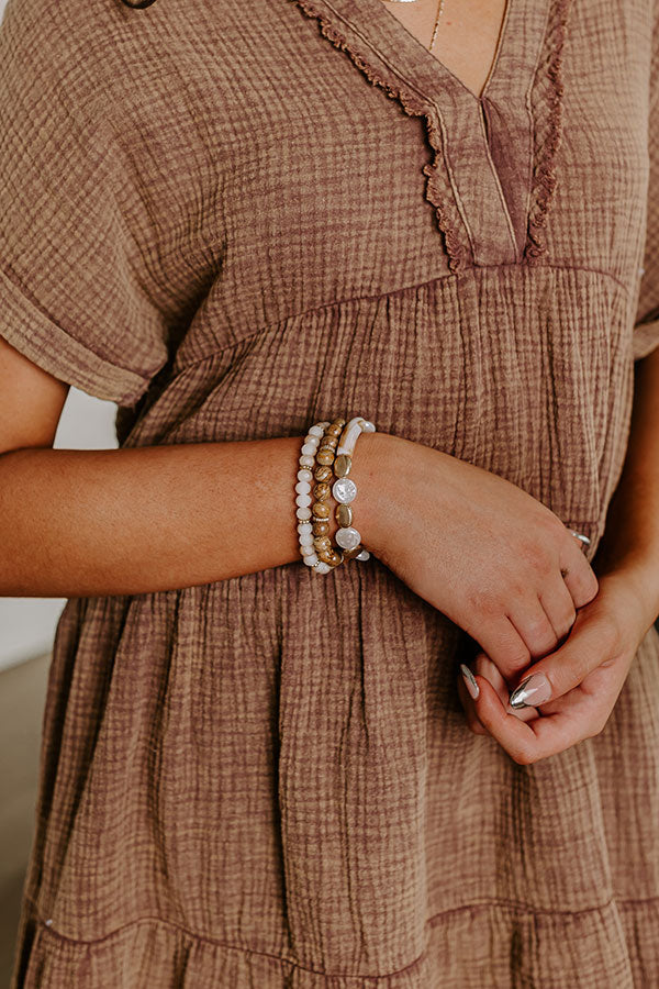 Premium Admit Your Feelings Bracelet Set - Natural Style