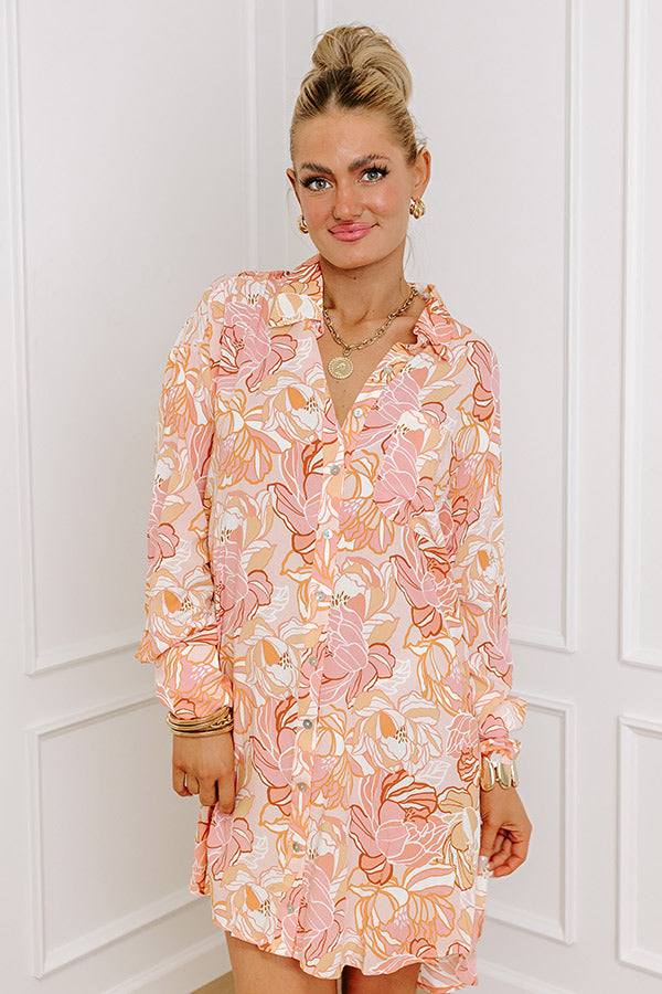 Premium Floral Shift Dress - Ultimate Tea Party Style