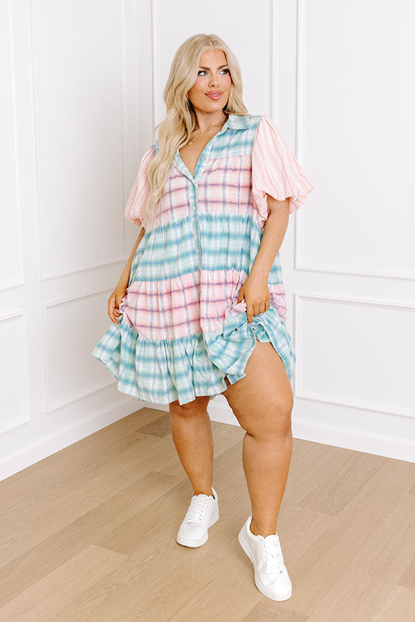 Ultimate Spring Plaid Shift Dress for Curves