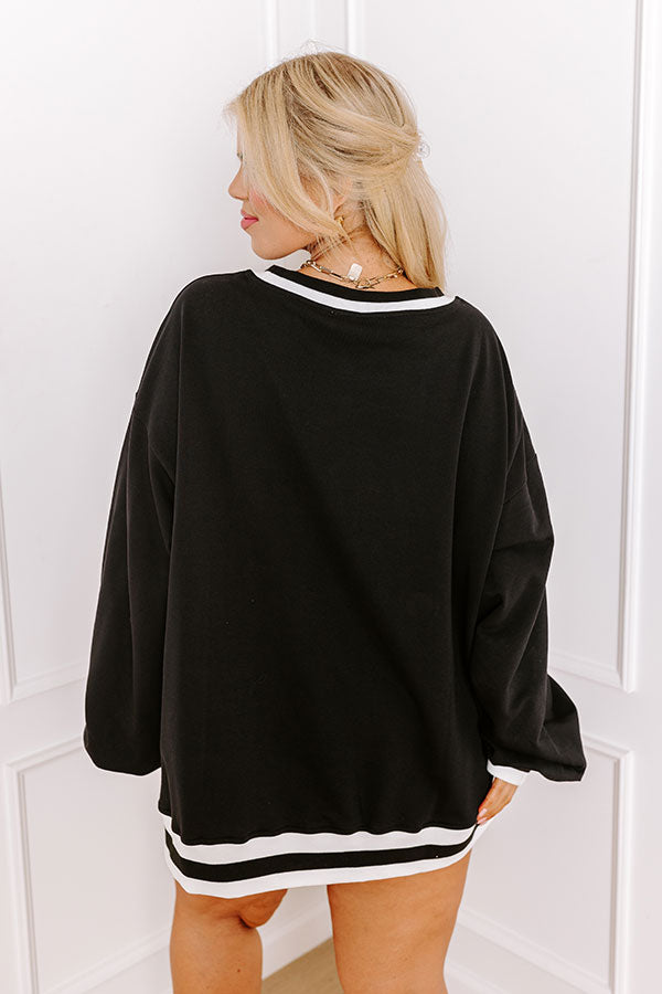 Premium Touchdown Glam Oversized Sweatshirt