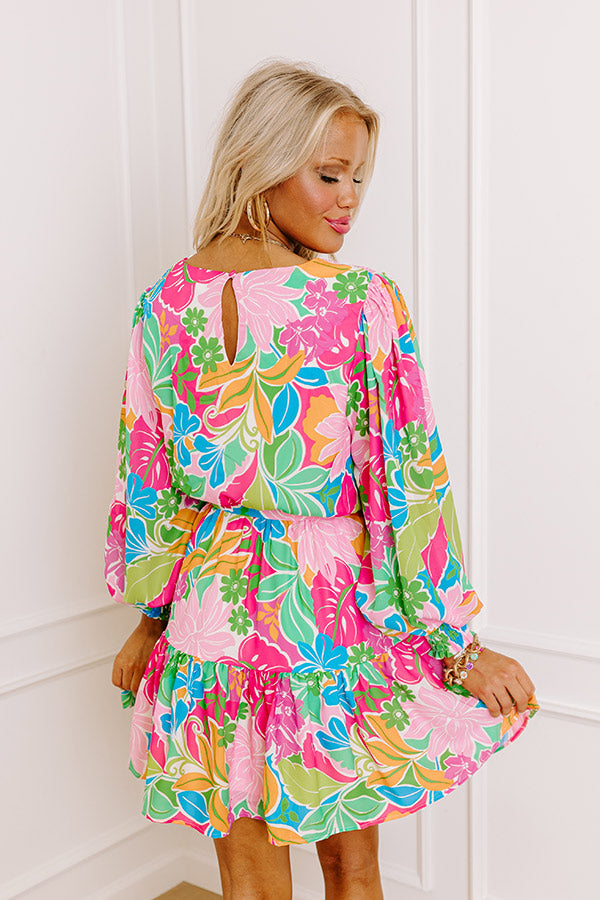 Ultimate Floral Wanderlust Mini Dress - Premium Elegance