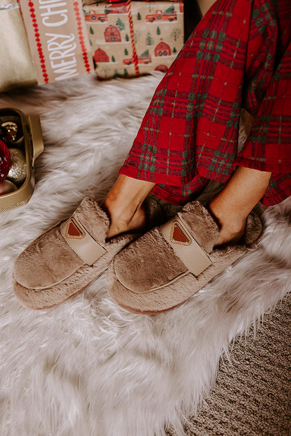 Premium Luna Plush Slippers in Taupe - Ultimate Comfort for Everyday Wear