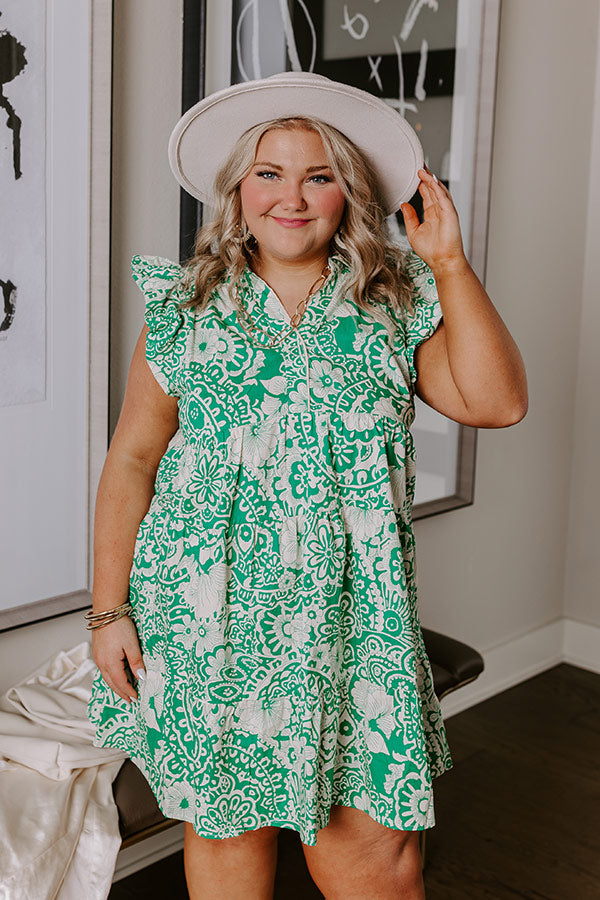 Premium Emerald Floral Dress - Ultimate Summer Style