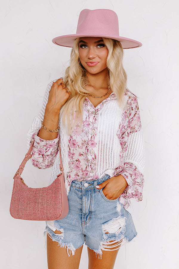 Ultimate Romantic Bliss Knit Button-Up Top