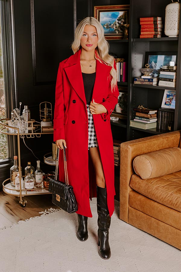 Premium City Nights Coat - Ultimate Red Edition