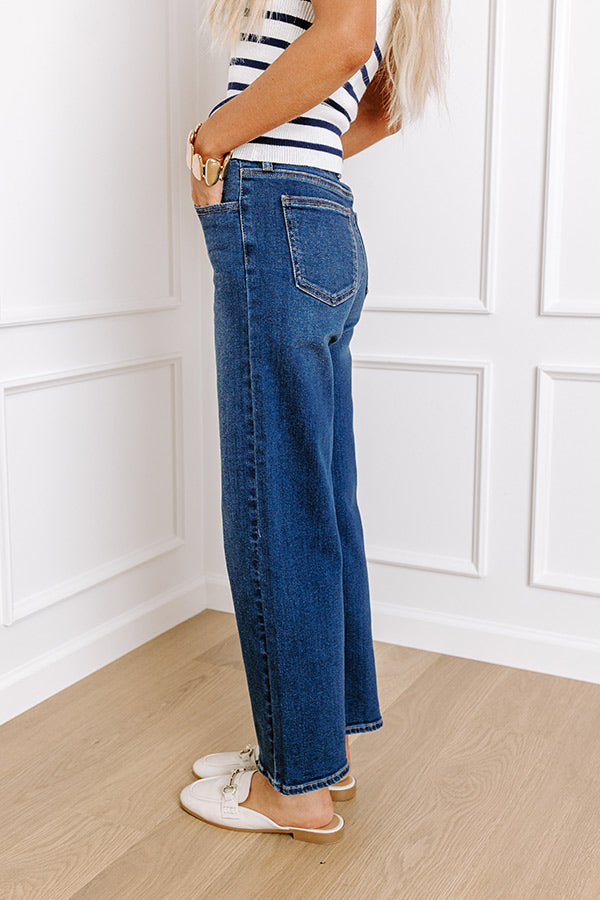 Just USA Wren Premium High Waist Straight Leg Jean in Dark Wash