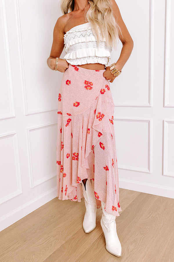 Ultimate Only Sunshine Floral Skirt in Rose Quartz - Easter Essential