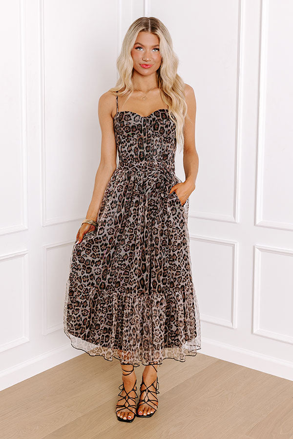 Ultimate Sassy & Chic Leopard Midi Dress