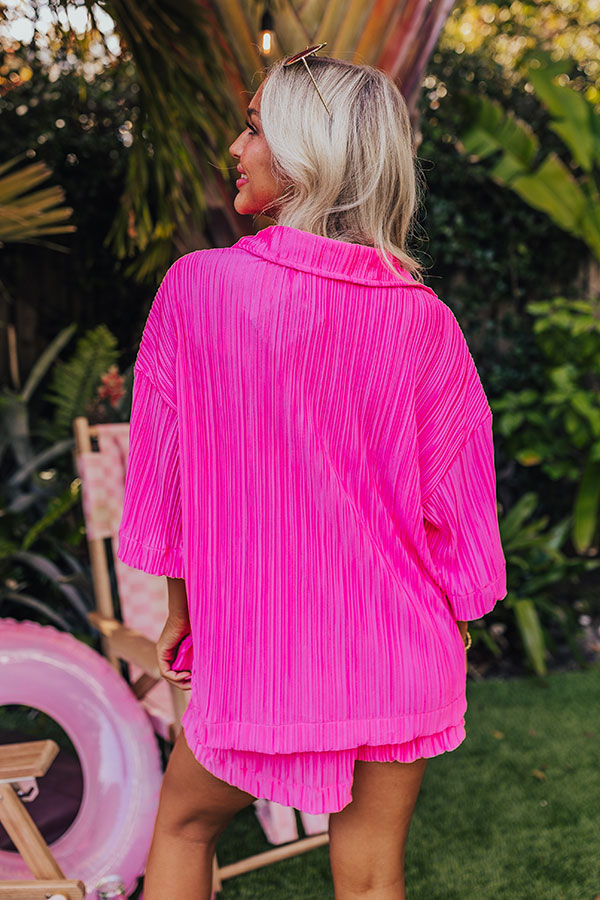 Premium Florida Keys Pleated Blouse - Effortless Elegance