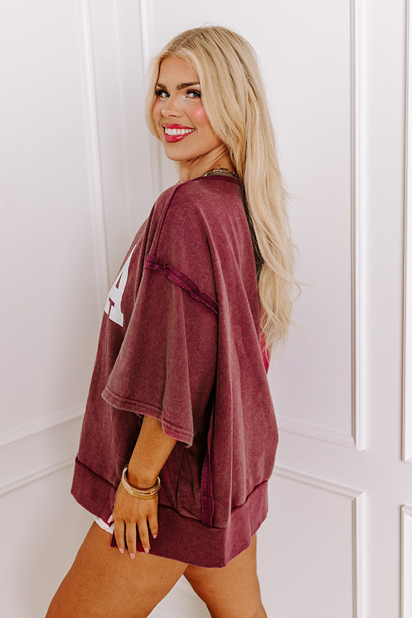 Premium Bama Oversized Vintage Wash Tee - Ultimate Team Spirit