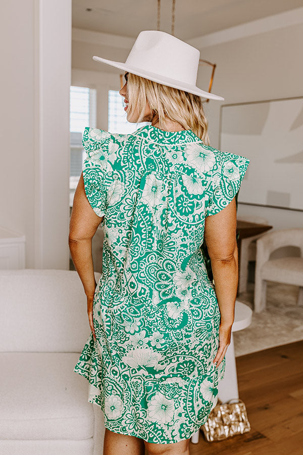 Premium Emerald Floral Dress - Ultimate Summer Style