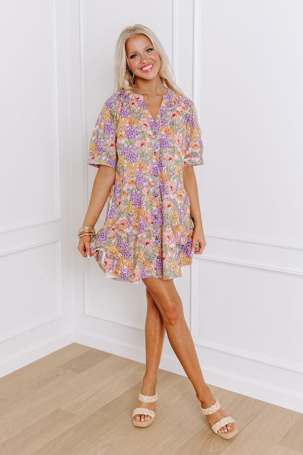 Premium Floral Paradise Button Down Mini Dress - Ultimate Summer Style