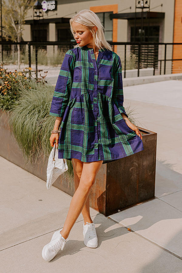 Premium Chic Harvest Plaid Mini Dress - Green | Ultimate Style Upgrade