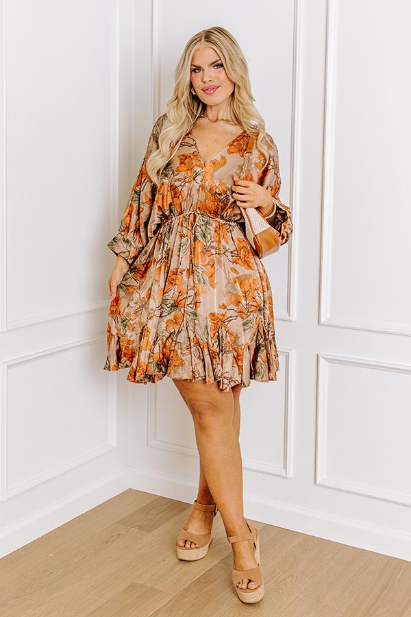 Premium Floral Mini Dress - Ultimate Curve Fit