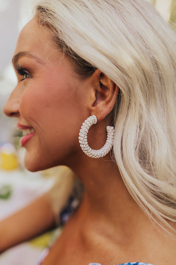 Premium Ivory Hoop Earrings - Ultimate Style Upgrade