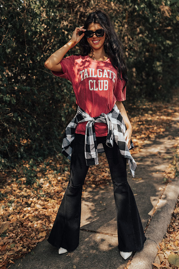 Ultimate Tailgate Club Vintage Graphic Tee - Crimson