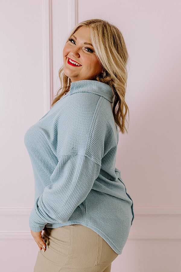 Premium Sky Blue Curves Shift Top - Ultimate Casual Style