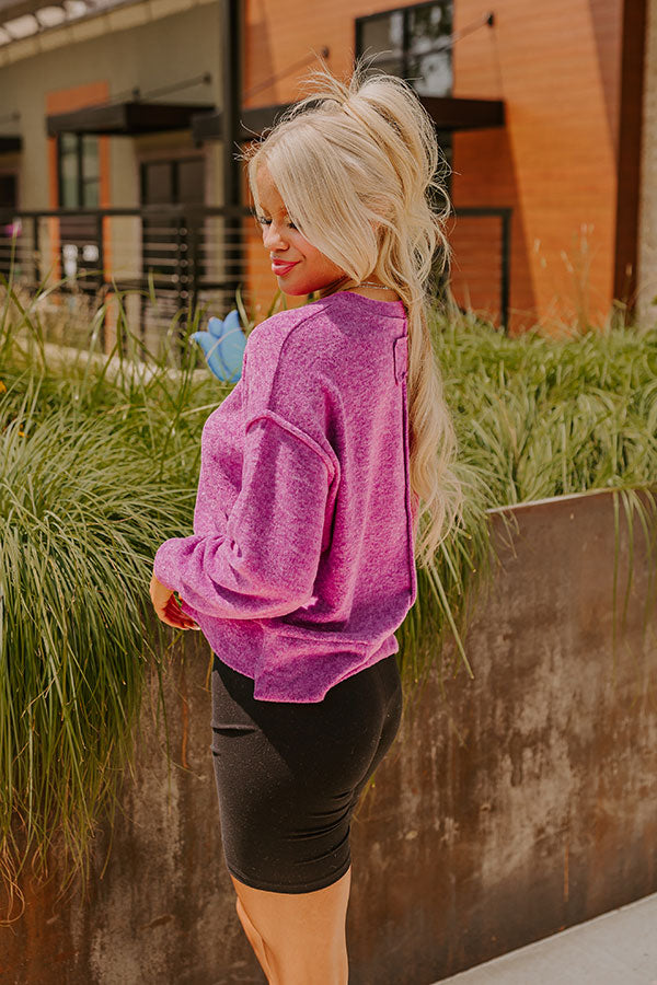 Premium Orchid Dream: Ultra-Soft Relaxed Sweater