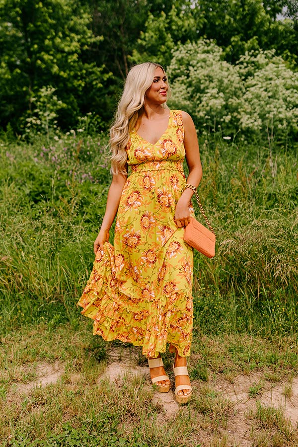 Premium Boho Chic Floral Maxi Dress