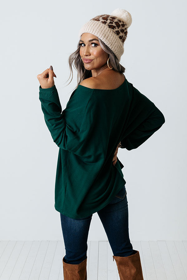 Premium Hunter Green Shift Top - Ultimate Comfort & Style