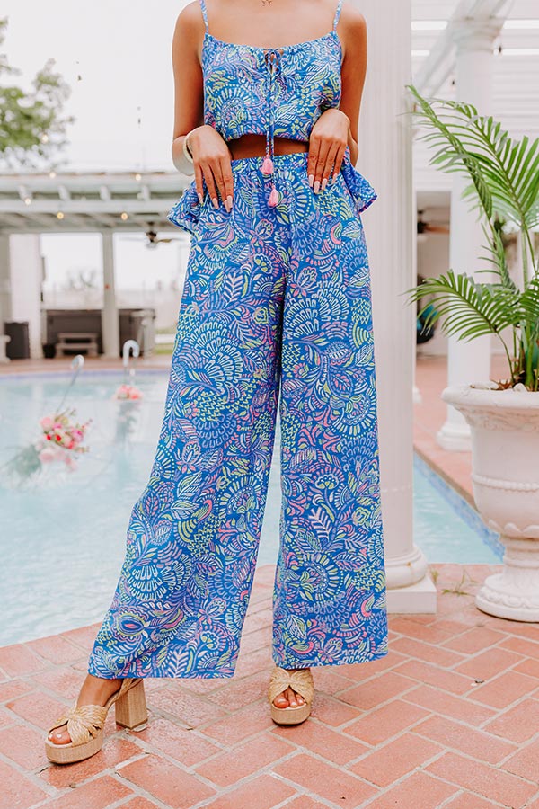 Premium Vacay High Waist Pants - Cobalt Blue | Ultimate Summer Style