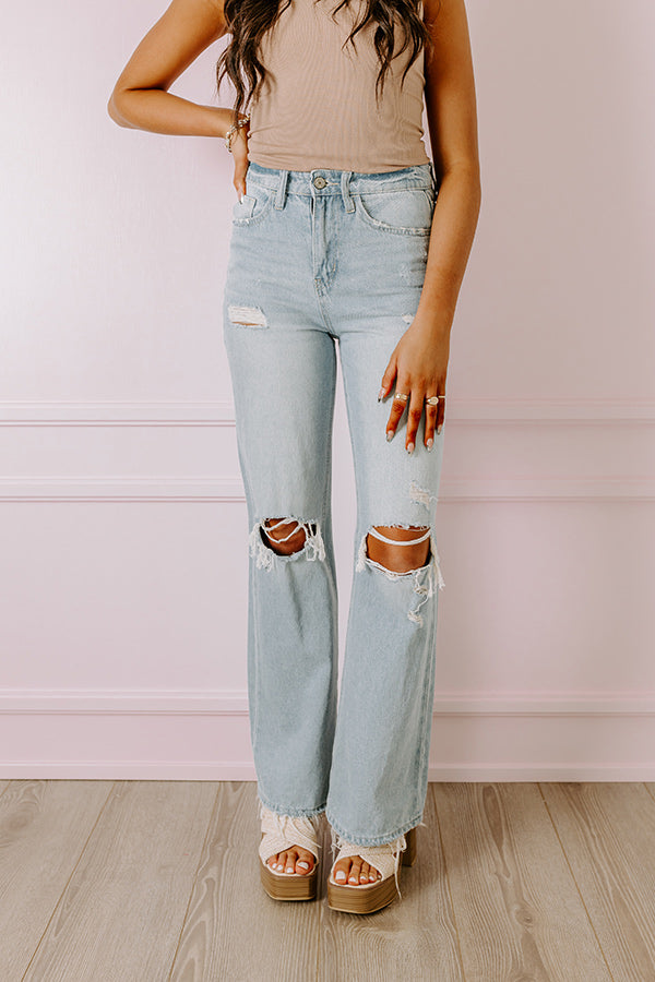 Premium Gilmore High Waist Distressed Flare Jeans