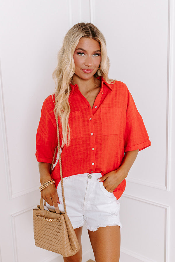 Premium Lake House Escape Oversized Button-Up Shirt