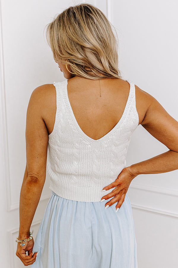 Ultimate Smile Knit Top - Ivory Elegance