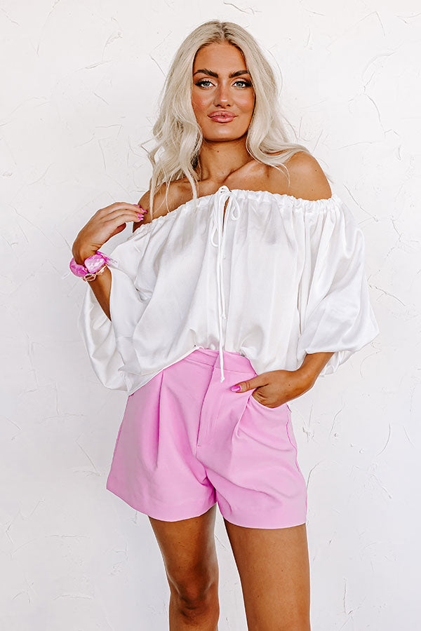 Premium White Boss Shift Top - Ultimate Chic Style