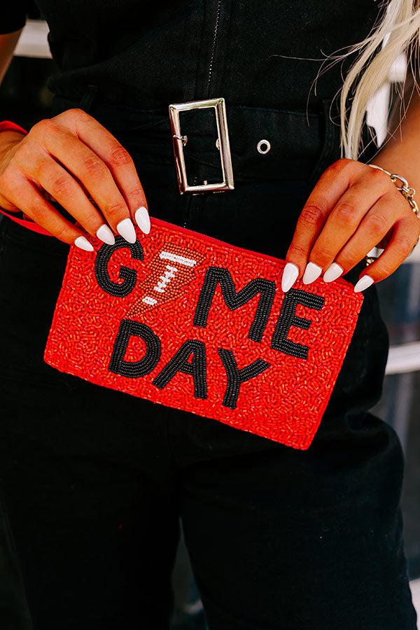 Ultimate Game Day Beaded Clutch - Premium Red Edition