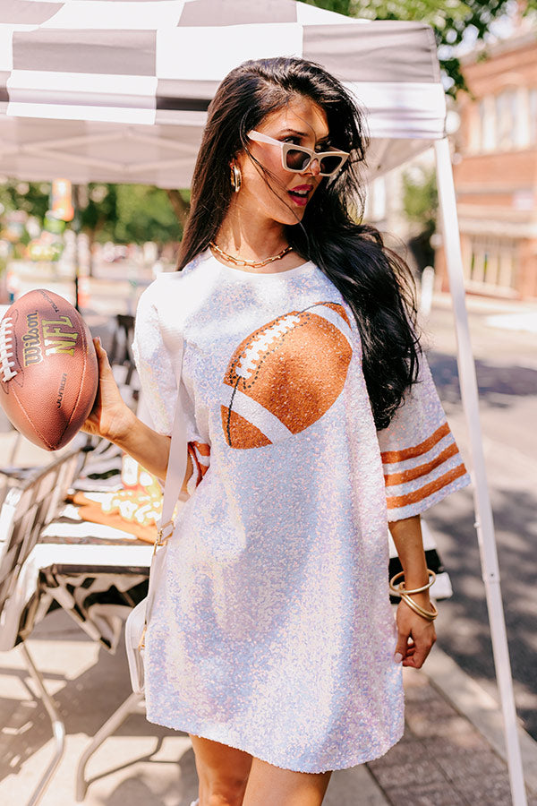 Ultimate Tailgate Glam Sequin T-Shirt Dress