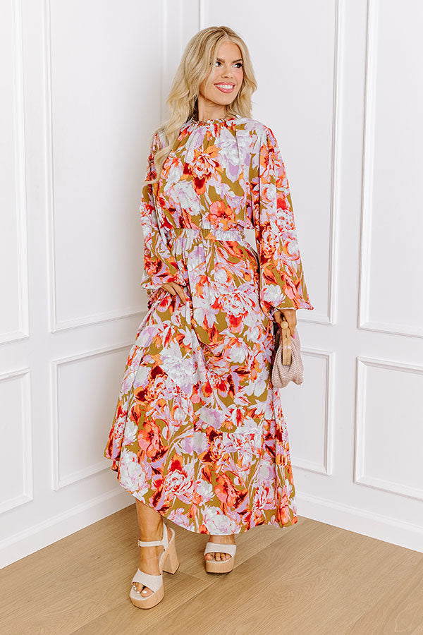 Premium Peony Please Maxi Dress - Ultimate Feminine Style