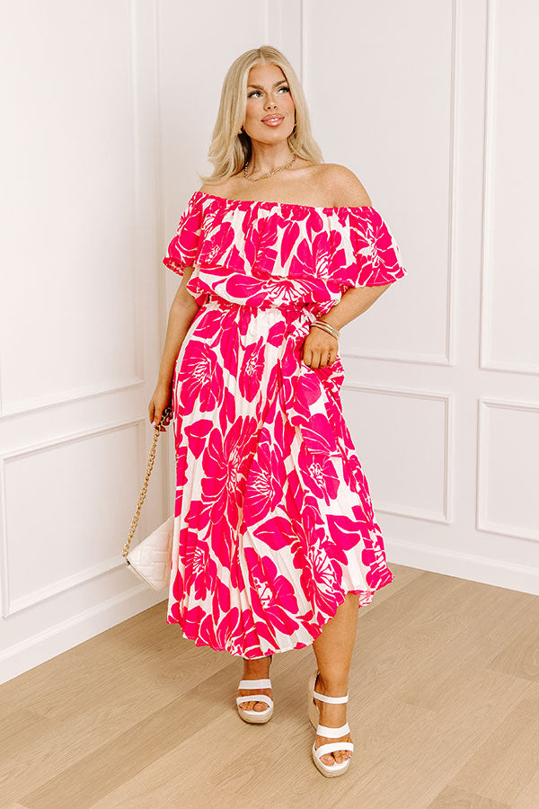 Premium St. Augustine Floral Midi Dress - Ultimate Summer Style