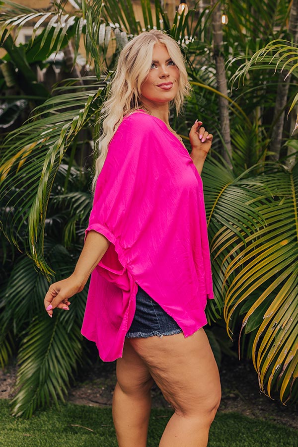 Ultimate Fuchsia Curves Shift Top - Premium Sun-Kissed Sands Collection