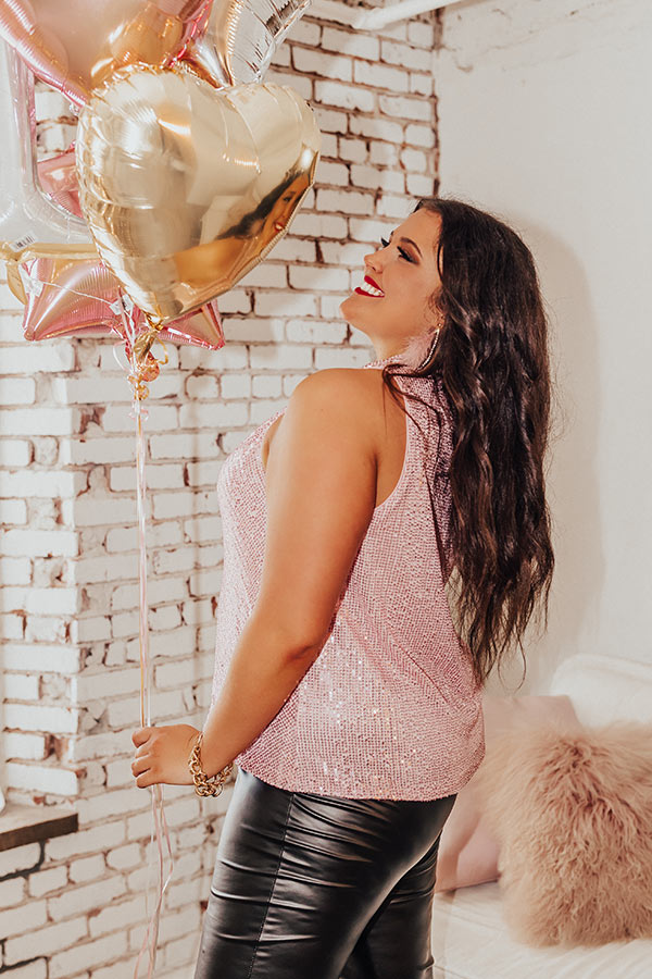 Ultimate Glamour Sequin Top - Pink Curves Edition