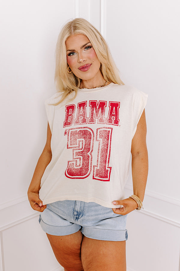 Premium Bama 31 Vintage Muscle Tee - Ultimate Crimson Tide Pride