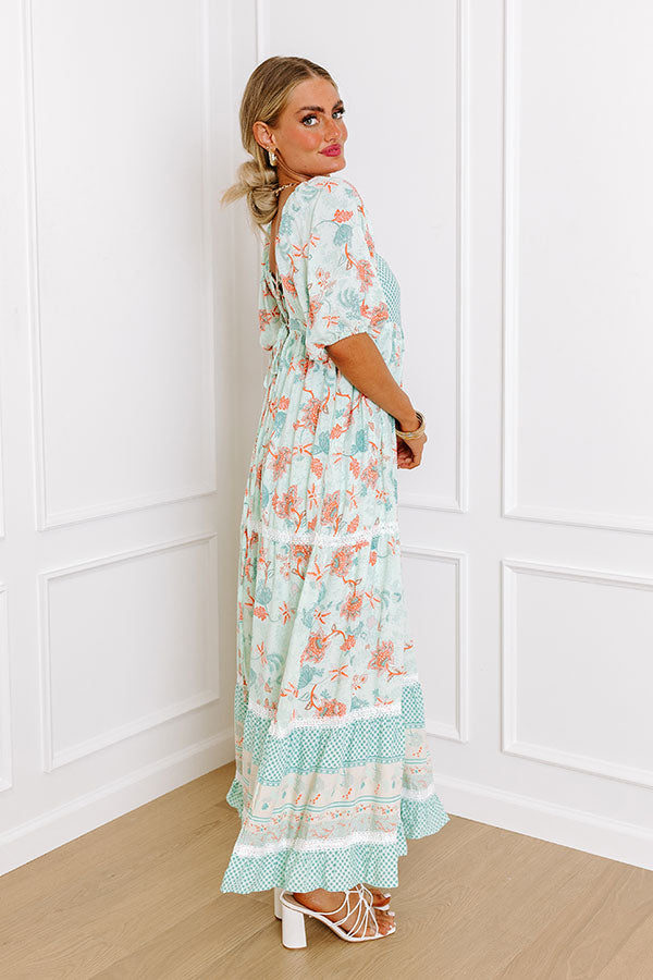 Ultimate Garden Party Maxi Dress - Mint Elegance