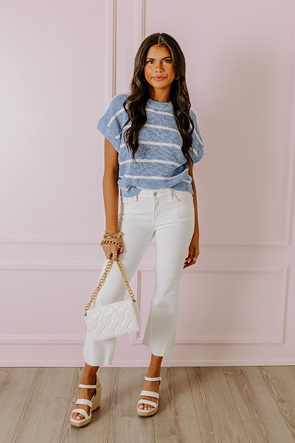 Premium Bayside Brunch Stripe Knit Top - Ultimate Casual Chic