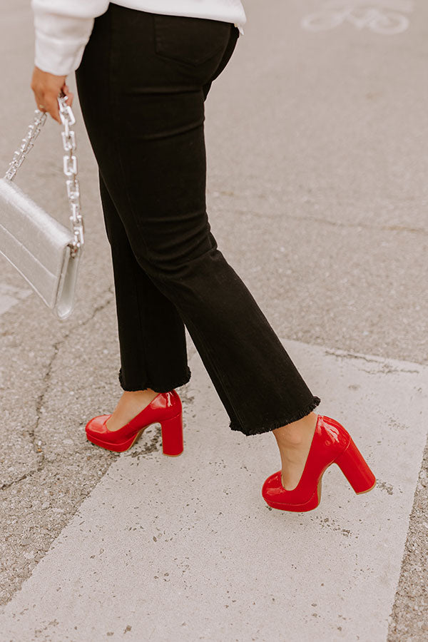 Premium Caroline Patent Heel - Ultimate Red Elegance