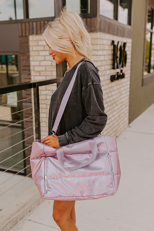 Premium Lavender Puffer Tote - Ultimate Weekend Companion