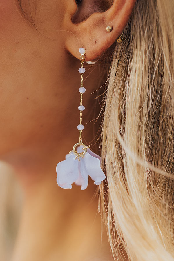 Premium Sky Blue Starry Night Dangle Earrings