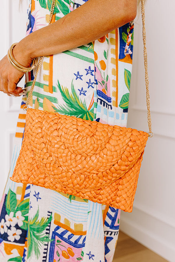 Ultimate Sunny Refresh Woven Clutch - Orange