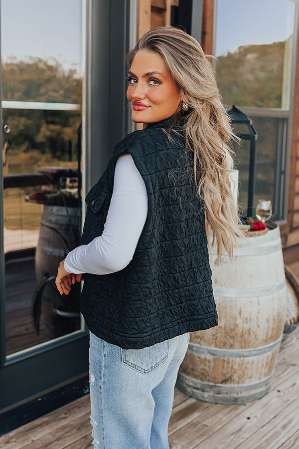 Premium Mountain Lodge Quilted Vest - Ultimate Style in Black